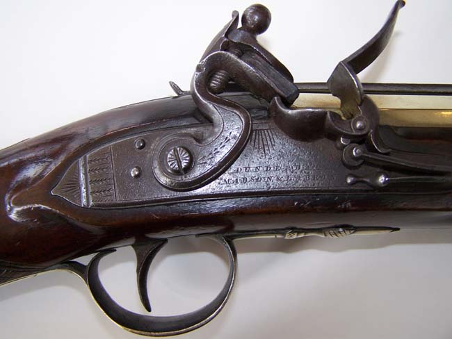 A fine English brass barreled flintlock Blunderbuss with spring bayonet circa 1813-1815 — image 3